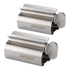 Set of 2 Toothpaste Squeezer Rollers, Metal Toothpaste Tube Wringer Seat Holder