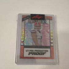 Leaf Vivid 2024 Technicolor Sammy Brown T-SB1 1/1 Pre-Production Proof Football