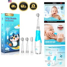 Toddler Electric Toothbrush Kids Age 1-2-3 Old, Baby Electric Toothbrush wit...