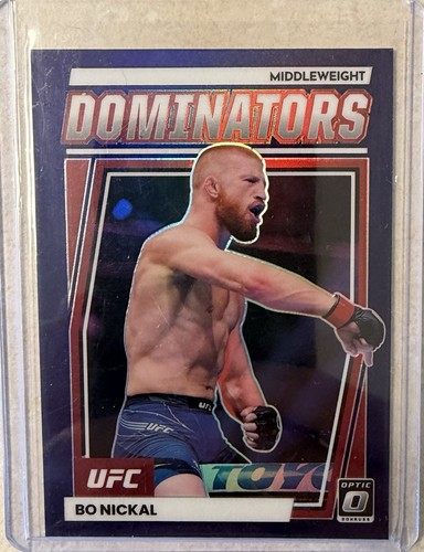 Bo Nickal [Purple] #25 2023 Panini Donruss Optic UFC Dominators card