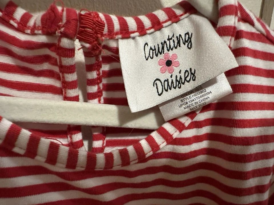 Vestido de Natal Counting Daisies Girls 5 listras doces bengala Papai Noel  - Imagem 4 de 4