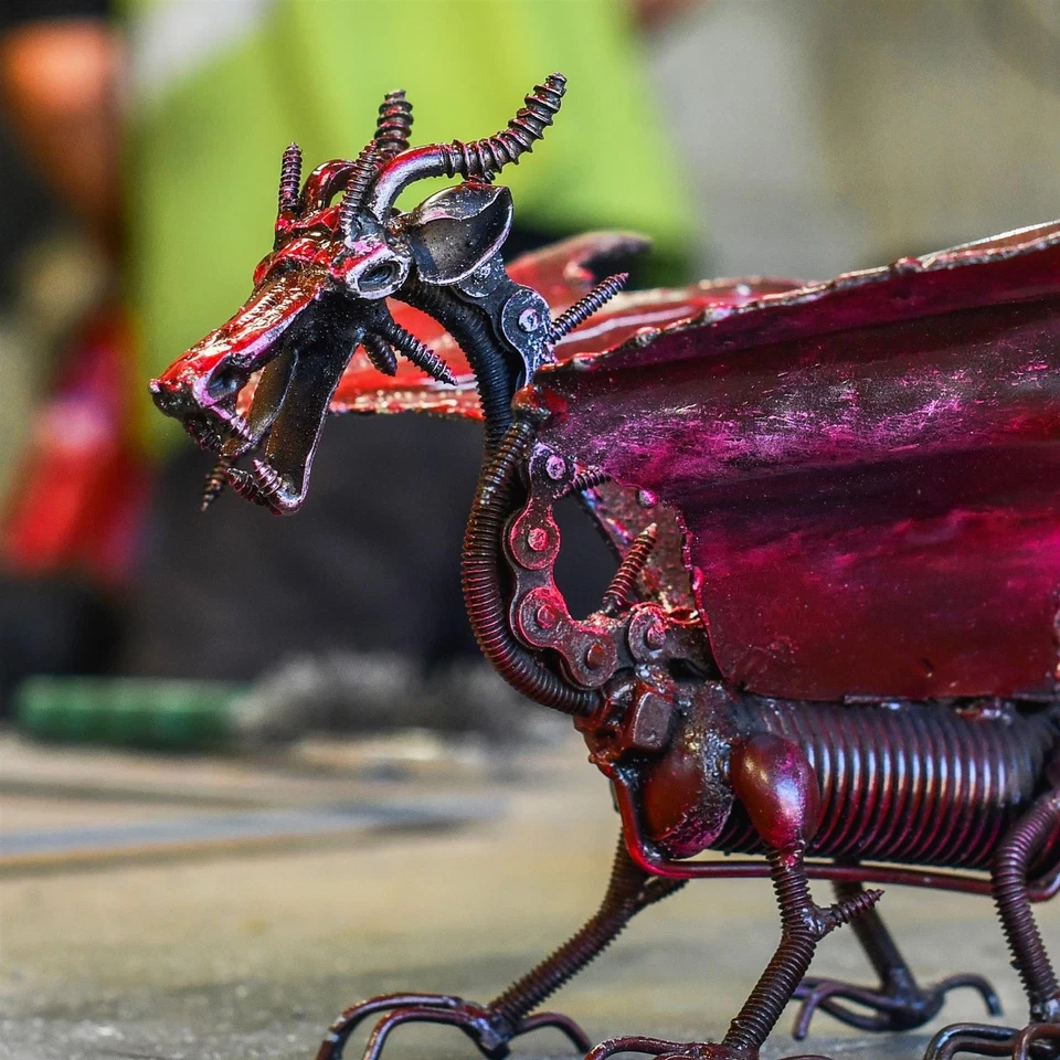 'Ironwing' The Dragon Scrap Metal Art Sculpture made from Recycled Materials - Image 2 of 4