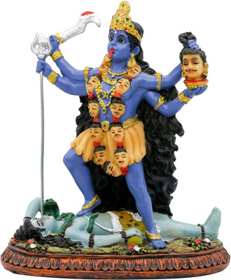 Hindu God Kali Ma Statue - Kali Bhavatarini Destroyer Idol for Time and Death -