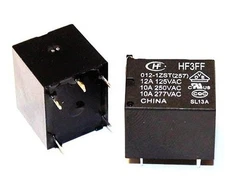  HONGFA PCB Mount Power Relay 12A/125V, 10A/250V - Lot of 3