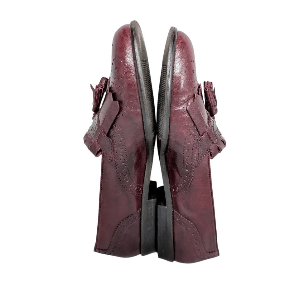 Etienne Aigner 6,5 Ochsenblut weinrot Quaste Leder Loafer Karriere Abend Vintage - Bild 4 von 4