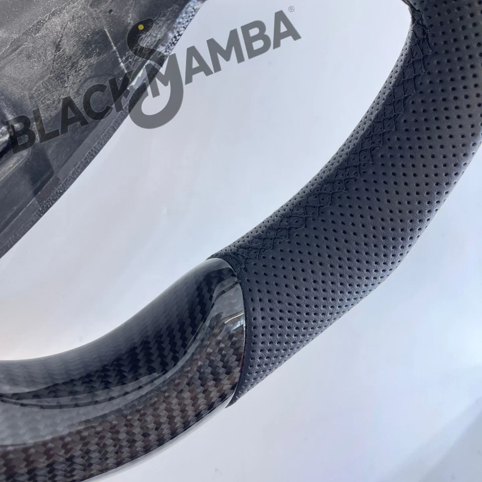 For 2005-2011 Saab 9-3 Sedan Custom Carbon Fiber Steering Wheel Black Stripe Foto 2 de 4