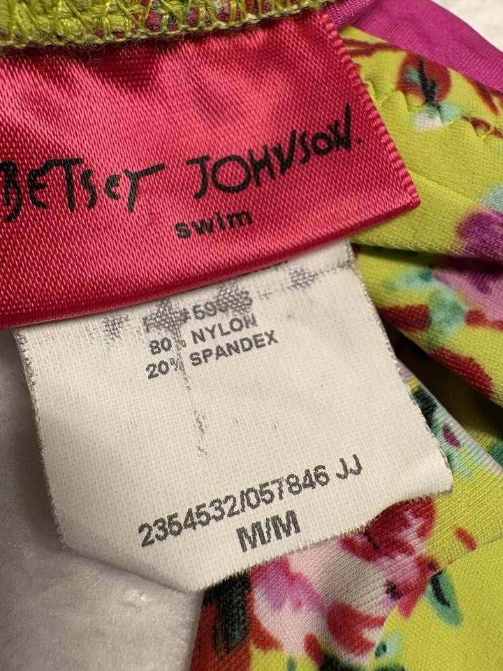 De Colección Betsey Johnson Gitana Rosa Rosa Floral 2 Piezas Bikini Mediano 36D 38D 40D Foto 2 de 4