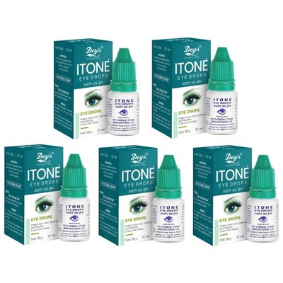 5 x ITONE Eye-Drops Herbal Ayurvedic for Conjunctivitis, Itching of Eyes 10ml
