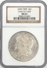 1878 7/8TF Morgan Silver Dollar VAM-33 7/4TF $1 - NGC MS62