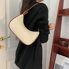 Summer female shoulder bag, contrasting crescent moon bag, small shoulder bag, s