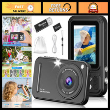48MP Kids Digital Camera, 1080P FHD, 16X Zoom, Anti-Shake, Compact Photography