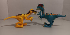 2 JURASSIC World Dinosaurs VELOCIRAPTOR BLUE Yellow Both Work