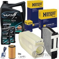 Hengst FILTERSET+5W30 ÖL Passend FüR Mercedes C/E Klasse W/S 204 212 GLK X204
