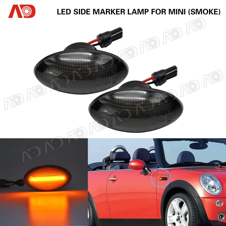 Señal de giro LED de humo Halo DRL + Luz de señal de giro LED para MINI Cooper R50 R52 R53 Foto 3 de 4