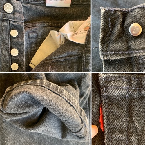 Vintage Levis Button Fly 501 Jeans High Waist Tapered Leg 11 29” Waist USA Made - Picture 10 of 12