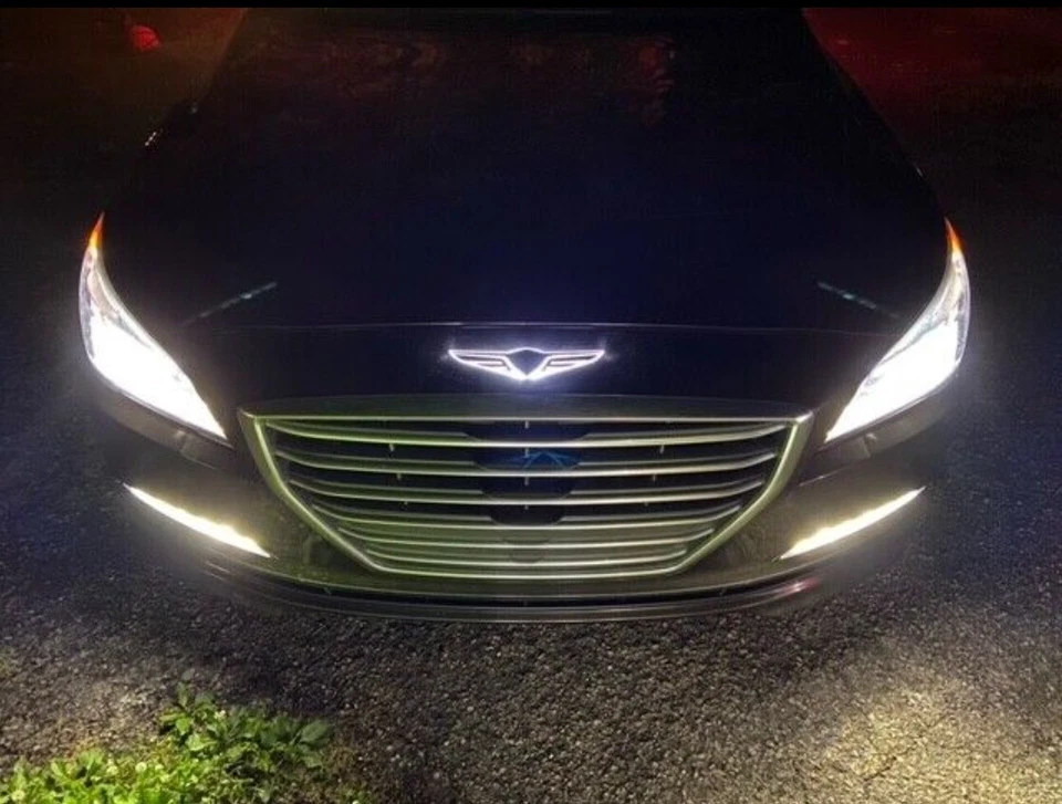 Capucha y maletero 2 piezas nuevo logotipo de ala emblema LED de 2 vías para 2022+ Genesis G80 GV70 GV80 Foto 2 de 4