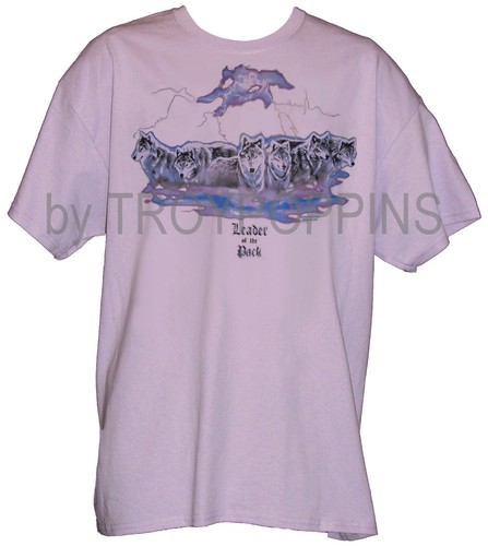 1-LÍDER DEL PAQUETE CAMISETA IMPRESA GRÁFICAMENTE LÍDER LOBO LÍDER ALFA WILDLIFE - Imagen 5 de 6