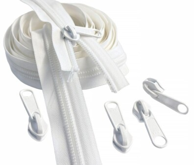 #ad Continuous Chain Zipper YKK #10 Nylon Coil by The Yard with Long Pull Slider $15.95