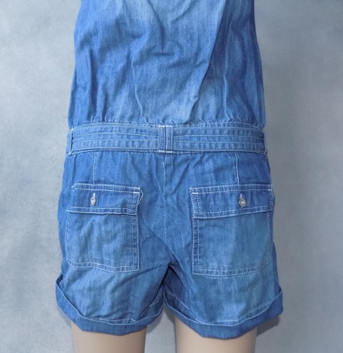NEW/PREWASHED at HOME: Justice Stud Denim Jean Romper Overall Shortall, 16 Kids - Picture 8 of 12