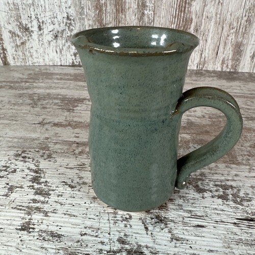 VTG 1980 Stoneware Face Mug Ugly Face Coffee Cup Handmade Pottery 5.75" x 3.5" - Picture 2 of 8