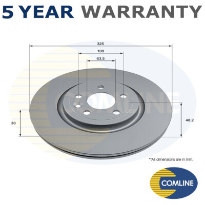 Comline Front Brake Disc Fits Jaguar F-Pace XF XE 2.0 D SD4 TD4 3.0 #1