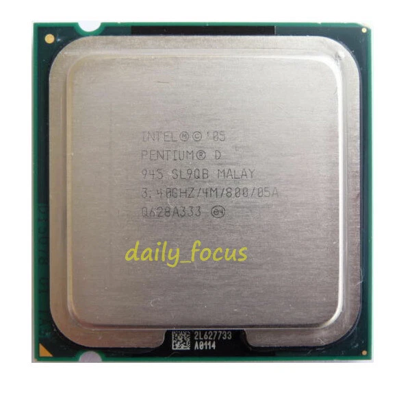 Intel Pentium D 945 3.4 GHz 2 cores SL9QQ 2 threads/4M/800 LGA775 CPU Processor - Image 2 of 3