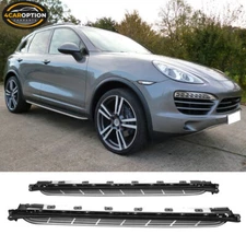 Fits 11-18 Porsche Cayenne OE Style Running Board Side Step Bar Black Aluminum