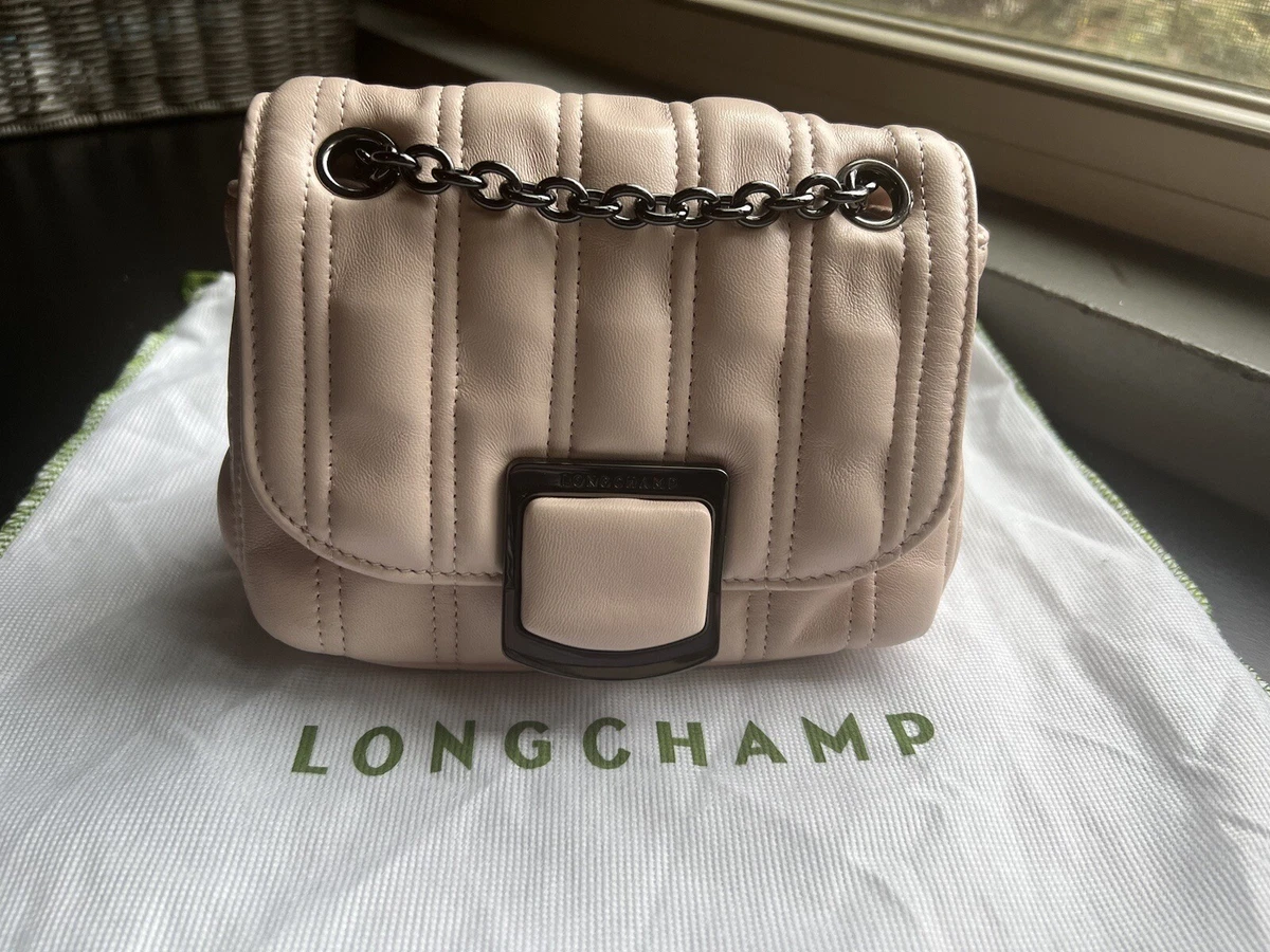 Longchamp Brioche XS Leather Shoulder Crossbody Bag Women's Pink