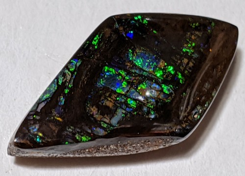 Impresionante ópalo fósil de madera de 12,4 quilates azul brillante verde forma libre QLD - Imagen 11 de 12