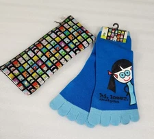 Vintage David & Goliath Hi Loser Toe Socks & Zippered Vinyl Pencil Case NWT