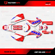 Red White & Blue Shift Racing Graphics Kit fits 03-07 Honda CRF230 CRF 230 Decal