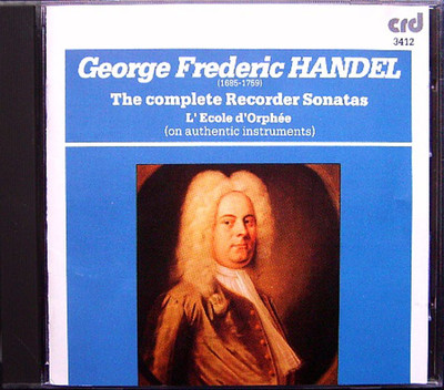 HANDEL Complete Recorder Sonata No.1-6 L'Ecole d'Orphee CRD CD Made in Japan
