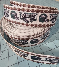 Eagles Football 3" grosgrain ribbon the listing is for a 50 yards ROLL