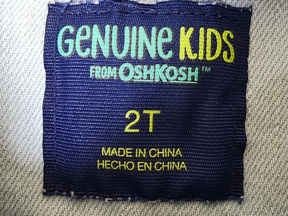 OSHKOSH 2T GENUINE KIDS JUNGLE TODDLER GIRLS DENIM JACKET COAT BABY INFANT - Image 3 of 4