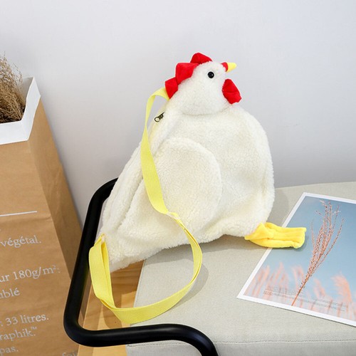 5 Pieces Rooster Plush Bag Miss Chicken Wallet Cute Kawaii Purse - Picture 2 of 12