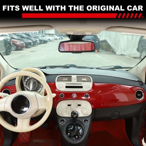 Für 2008-2023 Fiat 500 Armaturenbrett Sonnenschutzmatte grau - Bild 9 von 11