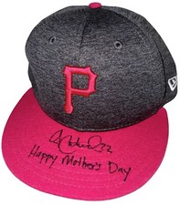 Pirates Andrew McCutchen Autographed Game Used Worn 2017 Mother’s Day Hat CUTCH