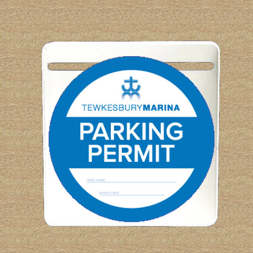 WHITE PARKING PERMIT HOLDER SELF ADHESIVE TICKET HOLDER FOR WINDSCREEN - Picture 2 of 2
