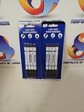 8 PACK DRY WIPE WHITEBOARD MARKERS Black Non-Toxic Office School Pens Bullet Tip