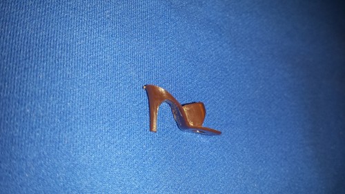 DE COLECCIÓN BARBIE #1 ZAPATO MARRÓN PUNTERA ABIERTA (1) MARCADO TACÓN MARRÓN JAPÓN CON AGUJERO - Imagen 3 de 8