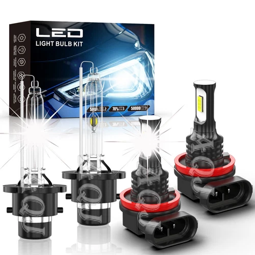 For Infiniti QX60 2014 2015-2017 4X HID LED Headlight Bulbs Hi/Lo+Fog Light Kit - Picture 1 of 17