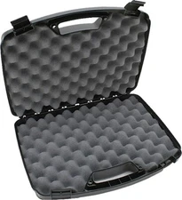 MTM Case-Gard 80940 Double Handgun Case Black Polypropylene Holds 2 Handguns w/ 