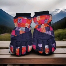 Handschuhe Kinder Skihandschuhe Winterhandschuhe Gr 5,5 Mehrfarbig Gefüttert