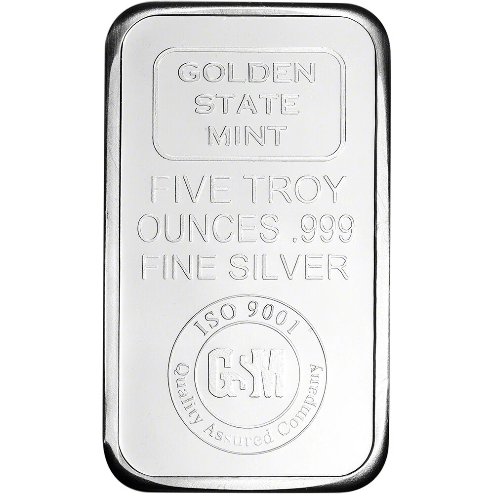 5 Troy Ounce MK BarZ .999 Fine Silver Round – Stamped With