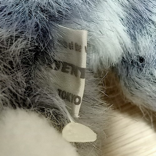 Retro SHowa Oriental Toy Jolly Mamma Sleeping Cat Curled Plush Toy Grey Animal - Picture 6 of 6