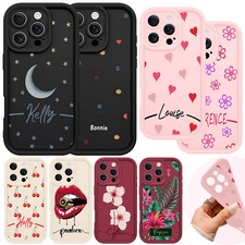Phone Case For iPhone 16 15 Pro 17 13 14 Shockproof Customized Name Pretty Cover