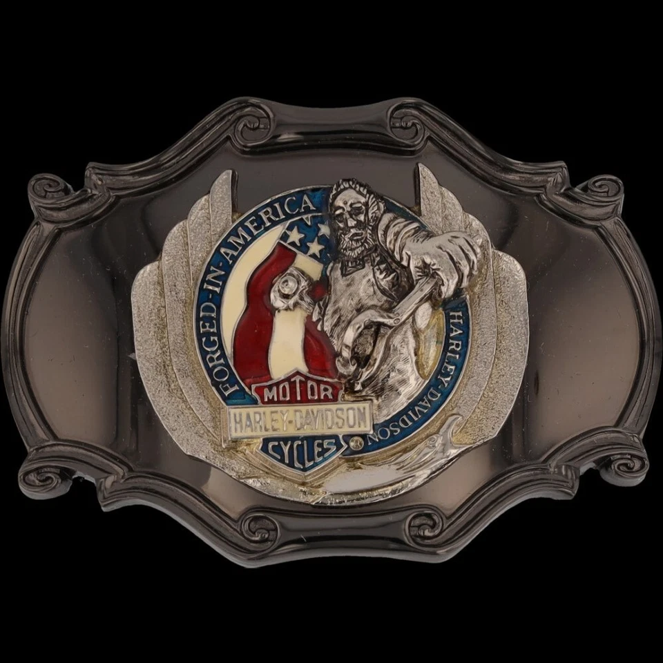 New Harley Davidson Motorcycle 75th Eagle B&S Logo 1970s NOS Vintage Belt Buckle - Image 3 of 4