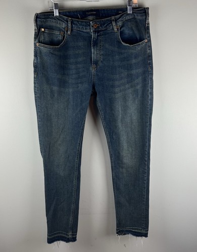 Scotch & Soda Jeans Men’s Size 36x32 Amsterdam Blauw Brown Skim X - Picture 1 of 11