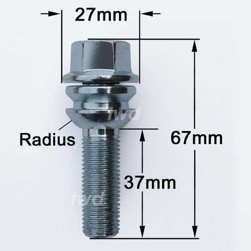 16x TORNILLOS DE RUEDA DE ALEACIÓN EXTRA LARGOS 37MM - PORSCHE 911 996 997 CON ESPACIADORES -16P37 - Imagen 5 de 6