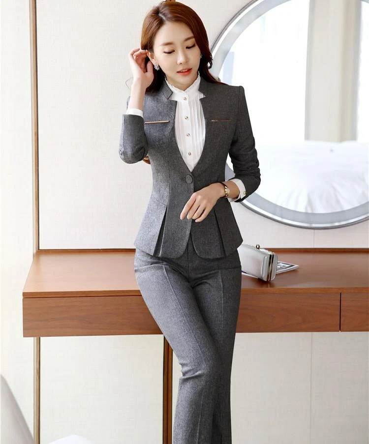 Ternos Femininos Blazers Ladies Business 2 Peças Blazer Conjunto Feminino  De Manga Comprida Calça Feminina Mulheres De Calça Terno Azul Roxo De  Escritório Preto Trabalho Desgaste 5xl 230306 De $352,27